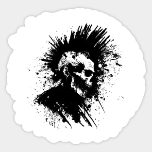 "Echoes of Anarchy" - Skull Mohawk Tee Sticker